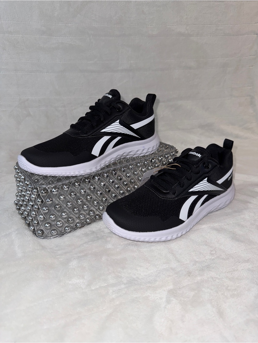 Reebok Rush Runner 5 Black White Kids Youth 3 Women’s 4.5 100237345 NWT - Picture 5 of 14